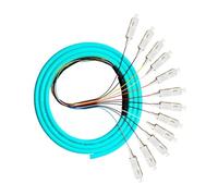VJSUWI Cable de Conexión de Fibra Óptica Pigtail, OM3, Multimodo, 0.9mm, Puente 50/125, SC, FC, ST, LC, Cable de Cuero, 1.5m, 10Unidades(FC 1.5 metres-10pcs)