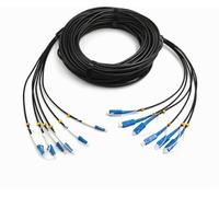 VJSUWI Cable de Fibra óptica blindado for Exteriores, LC,SC,FC, monomodo, 2 núcleos, 4 núcleos, 6 núcleos, 8 núcleos, Cable de conexión, Retardante de Llama, 250 m, 300 m(8-Core 8SC-8SC 300m)