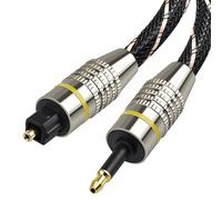 VJSUWI Cable Digital Toslink a Mini Toslink Cable de Fibra óptica SPDIF de 3,5mm Adaptador de Cable de Audio óptico 3,5 5m 10m(3.5 Optical Cable,3-m)