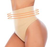 VJUYSW 1 Faja Tanga Reductora Mujer Vientre Plano Cintura Alta Thong String Braga Moldeadora Faja Invisible(L)