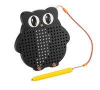 VJUYSW Pizarra Magnética Infantil con Bolas de Acero, Tablero de Dibujo Magnético, Juguete Educativo Creativo Portátil en Forma de Búho