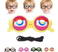 Vjyibpb Winking Glasses- Funny Glasses with Manual Blink Action, Big Winking Costume Eye Glasses, Moving Eyeglasses for Adults, Kids, Lightweight Novelty Glasses for Shows, Parties & Photos-yellow