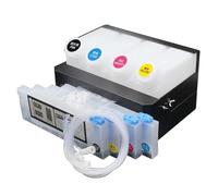 VJZYUTSW 4colos de Tinta a Granel Compatible con Roland RS640 740 MUTOH VJ1604 MIMAKI JV33 Impresoras ecológicas 4 Tanques 4 Cartuchos(4Cartridge 4Bottle)