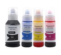 VJZYUTSW 4pcs 1 Conjunto de Tinta de Recarga Compatible para 001 Tinta L4150 L4156 L4160 L4260 L6160 L6170 L6190 L6191 L6270 L6290 L14150 Instalación de Recarga de Impresora(1set(Pigment BK))
