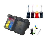 VJZYUTSW Cartucho de Tinta Compatible de 122xl para 122 CH563HE CH564HE para Deskjet 1050 2050 2050S D1010 1510 Impresora(1 Set 122XL and Ink)