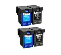 VJZYUTSW Cartucho de Tinta Compatible para 21 22 21xl 22xl para Escritorio 3915 3920 D1320 F2100 F2280 F4180 Impresoras(2SET)