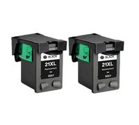 VJZYUTSW Cartucho de Tinta Compatible para 21 22 21xl 22xl para Escritorio 3915 3920 D1320 F2100 F2280 F4180 Impresoras(2BK)