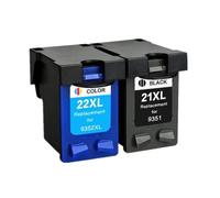 VJZYUTSW Cartucho de Tinta Compatible para 21 22 21xl 22xl para Escritorio 3915 3920 D1320 F2100 F2280 F4180 Impresoras(1SET)