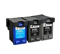 VJZYUTSW Cartucho de Tinta Compatible para 21 22 21xl 22xl para Escritorio 3915 3920 D1320 F2100 F2280 F4180 Impresoras(2BK 1COLOR)