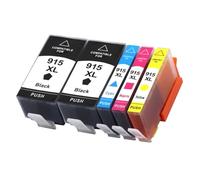 VJZYUTSW Cartucho de Tinta Compatible para 915XL 915 919XL para OfficeJet Pro 8020 8022 8023 8025 8026 8028 8015 8018 8012 8010(1 Set(5PC))