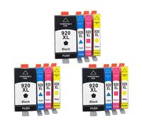 VJZYUTSW Cartucho de Tinta de 920xl Compatible para 920 XL OfficeJet 6000 6500 INALLADA 6500A 7000 7500 7500A Impresoras(3SET(12PC))