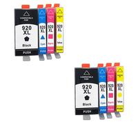 VJZYUTSW Cartucho de Tinta de 920xl Compatible para 920 XL OfficeJet 6000 6500 INALLADA 6500A 7000 7500 7500A Impresoras(2SET(8PC))
