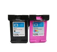 VJZYUTSW Cartucho de Tinta de reemplazo Compatible para 122xl para Escritorio 1510 2050 1000 1010 1050 1050a 2000 2050S 2050A 2540 3000 3050 3052A(BK(1PC) Color(1PC))