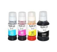 VJZYUTSW GI41 GI-41 Botella a Granel Compatible Recarga a Base de Agua DTG Eco Ink para G1420 G2420 G2460 G3420 G3460(4X Bottle-BKCMY)