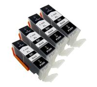 VJZYUTSW PGI-550 Compatible CLI-551 Cartucho de Tinta Conjunto de IP7250 IX6850 MG5550 MG5650 MG6450 MG6650 MX725 MX925(C-550XL BK 4PCS)