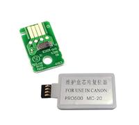VJZYUTSW Resetador de Chip de Tanque de Mantenimiento Compatible MC-20 0628C002AA para ImagePrograf PRO-1000 e impresoras PRO-500 una Vez(1pc and Resetter)