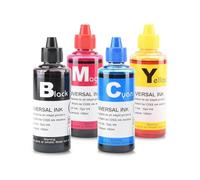 VJZYUTSW Tinta de Tinte de 100 ml para CISS Compatible con 62xl Tinta Ventaja 5540 7640 5740 200 250 Impresora Tinta(1 Set 100ml Ink)