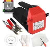 VKE Bomba Extractora Aceite Coche 12V 80W, Bomba Extractora de Líquido Diesel, Bomba para Gasóleo, Bomba Aceite Extraccion Coche Incluye Manguera y Toallitas Oleosas (Rojo)