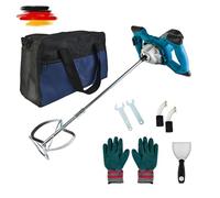 VKE Mezcladora de Mortero, Mezclador de Mortero de 2400 W, 6 Velocidades,Batidora Mortero de Hormigón con Botón de Velocidad Fija, Hormigoneras Electricas con Bolsa de Almacenamiento, Hormigonera