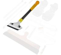 VKE Rodillo de Púas Autonivelante 50 cm con Protector Contra Salpicaduras, Rascador Autonivelant 56 cm, Zapatos Aireador para Cesped, Palo Telescopico Limpieza 162 cm (Solo Rascador Vitroceramica)