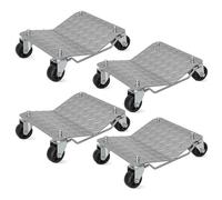 Vkechh 4 ayudas para maniobrar, para vehículos de hasta 500 kg por plataforma, plataforma de neumáticos móvil de 41 x 30 x 13 cm con ruedas giratorias de 360°, adecuado para coches, motos, tractores