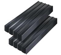 Vkechh Chapa trapezoidal para techo, color antracita, 24 láminas onduladas, 129 x 46 cm, inoxidable, 0,25 mm de grosor, ideal para carport, revestimiento de pared y techo