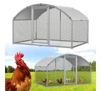 Vkechh Recinto para gallinero, 3 x 2 x 2 m, accesorio de metal, jaula para gallinas, jaula para animales pequeños, pajarera con cubierta de techo, recinto para mascotas para gallinas, aves de corral