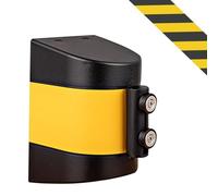 Vkeots Barrera de cinturón retráctil de atracción magnética, con Accesorios de Montaje, Barrera de cordón de Seguridad de Montaje en Pared magnético de 2/3/5/10M(A,5M/16.4FT)