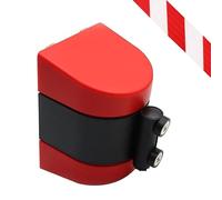 Vkeots Barrera de cinturón retráctil de atracción magnética roja, Barrera de Pared de Control de multitudes retráctil magnética de 2/3/5/10 M, con Accesorios de Montaje(A,5M/16.4FT)