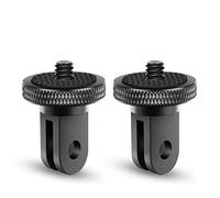 Vkesen Adaptador de Trípode de Aluminio para Montura Go Pro, Adaptador Giratorio 1/4 "-20 Soporte/Accesorios para GoPro, Compatible con Insta360 X5/X4/X3/ONE X2, Sony y Otras Cámaras de Acción(2 Pack)