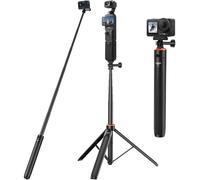Vkesen Palo Selfie Telescópico de 136 cm con Trípode Incorporado para GoPro Hero 13/12/11/10/9/Max, dji Osmo Pocket 3, Osmo Action 5 Pro/4, Insta 360 Ace Pro, AKASO EK7000 y Otras Cámaras de Acción
