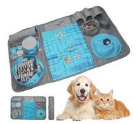 VKFOFEG - Alfombra de excavación para perros, 66 x 42 cm 【10 comportamiento】 Gran Snuffle Mat, alfombra de excavación de alimentación lenta, juguete de ocupación para perros y gatos