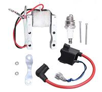 Vkinman Bobina de encendido CDI + bobina magnética + bujía para bicicleta motorizada de 2 tiempos de 49 cc-80 cc