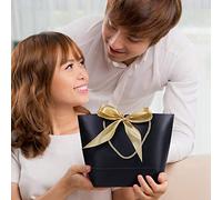 Vklopdsh - Bolsa de regalo con asa de papel para fiestas favoritas con bolsa de lazo