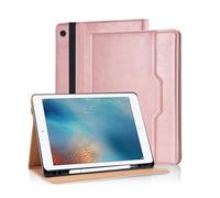Vkooer Funda para iPad Pro 9,7 Pulgadas 2016 (Modelos: A1673/A1674/A1675) Carcasa PU Cuero [Auto-Sueño/Estela] Flip Case Cover visualización multiángulo con Soporte Función de Soporte - Rosa