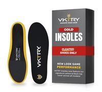 VKTRY Plantillas doradas para zapatos con tacos, plantillas de rendimiento de fibra de carbono, inserciones atléticas personalizadas para fútbol, béisbol, fútbol, golf, laxo y más | Corre rápido