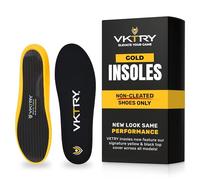 VKTRY Plantillas doradas para zapatos con tacos, plantillas de rendimiento de fibra de carbono, inserciones atléticas personalizadas para fútbol, béisbol, fútbol, golf, lax y más | Corre rápido, salta