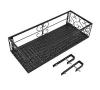 VKTY Balcony Flower Rack Hanging Flower Pot Hanger Hanging Wrought Iron Fence Indoor Windowsill Succulent Shelf (Suitable for 2.5cm Railings)