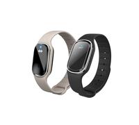 VKTY Pulsera ultrasónica repelente de mosquitos, 2 unidades, para niños y adultos, pulsera antimosquitos, control de plagas de insectos, repelente ultrasónico para niños, bebés, blanco + negro