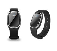 VKTY Pulsera ultrasónica repelente de mosquitos, 2 unidades, para niños y adultos, pulsera antimosquitos, control de plagas de insectos, repelente ultrasónico para niños, bebés, blanco + negro