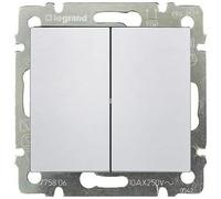 Legrand valena - Pulsador doble blanco