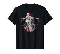 Vlad The Empaler - Tepes Gobernante gótico Vampiro Colmillos Drácula Camiseta