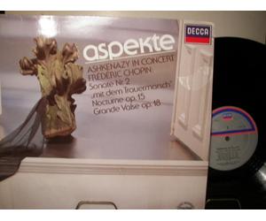 VLADIMIR ASHKENAZY - CHOPIN: ASHKENAZY IN CONCERT - SONATE NR.2 B-MOLL MIT DEM TRAUERMARSCH - DECCA - DIRECT METAL MASTERING - VINYL