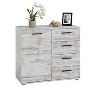 Vladon Armario Chicago Shabby Chic, con puerta y 4 cajones, Vintage High tarjeta