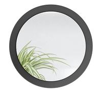 Vladon Espejo Globe 50 cm, Espejo de Pared Redondo Decorativo para Recibidor y Sala de Estar con Marco de MDF en Negro Mate