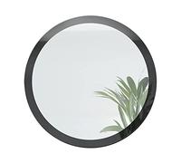 Vladon Espejo Globe 80 cm, Espejo de Pared Redondo Decorativo para Recibidor y Sala de Estar con Marco de MDF en Negro de Alto Brillo
