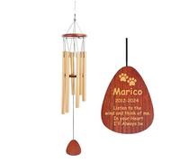 Vlagots Campana de Viento Conmemorativa Personalizada para Mascotas, Regalos Conmemorativos para Perros, Regalos de Duelo de Mascotas, Regalo de Simpatía por Pérdida de Perros