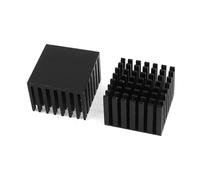 VLALAMNO 2 uds radiador de Aluminio Negro anodizado 28x28x20mm radiador Enfriador electrónico(28X28X20)