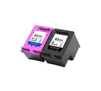 VLALAMNO Adecuado for 61 Cartuchos de Tinta Que se Pueden Rellenar con impresoras inyección 1000 1010 1050 1510 4500 2620 2621 4630 2050 2510 5530 en Negro y Color(61XXL(Black+Colorful) -L)