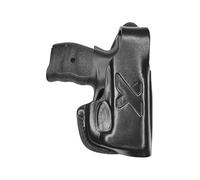 VlaMiTex B4 Funda de Cuero para Pistola de Pimienta P2P PGS y Walther PGS (Umarex PDP) - Negro - Cierre de Botón de Presión para Diestros - para Cinturón de hasta 4,5 cm